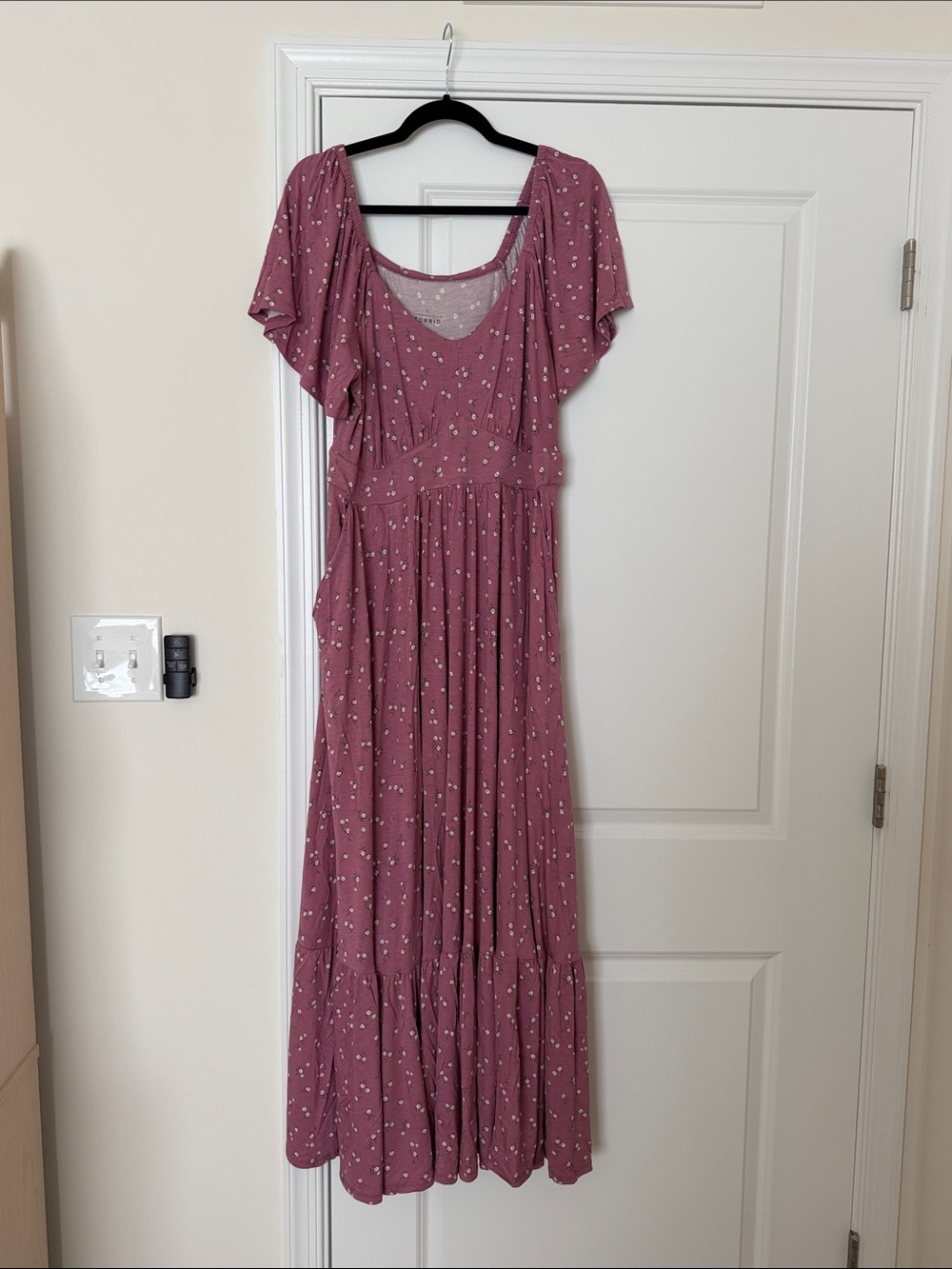 NWT Torrid Mauve Floral Maxi Dress - Picture 2 of 7